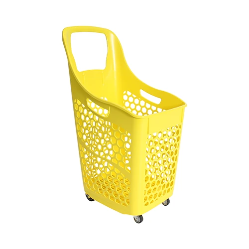 Einkaufskorb mit Rädern B90 in gelb