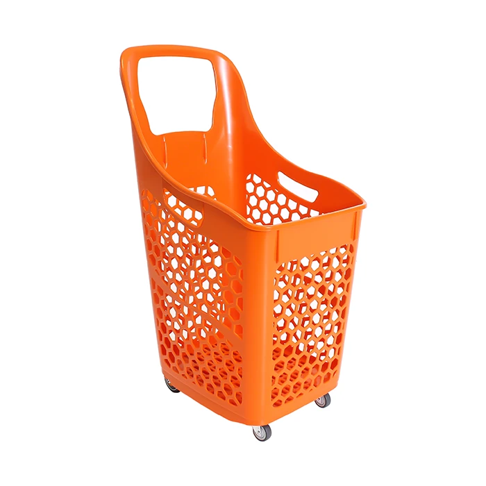 Einkaufskorb mit Rädern B90 in orange